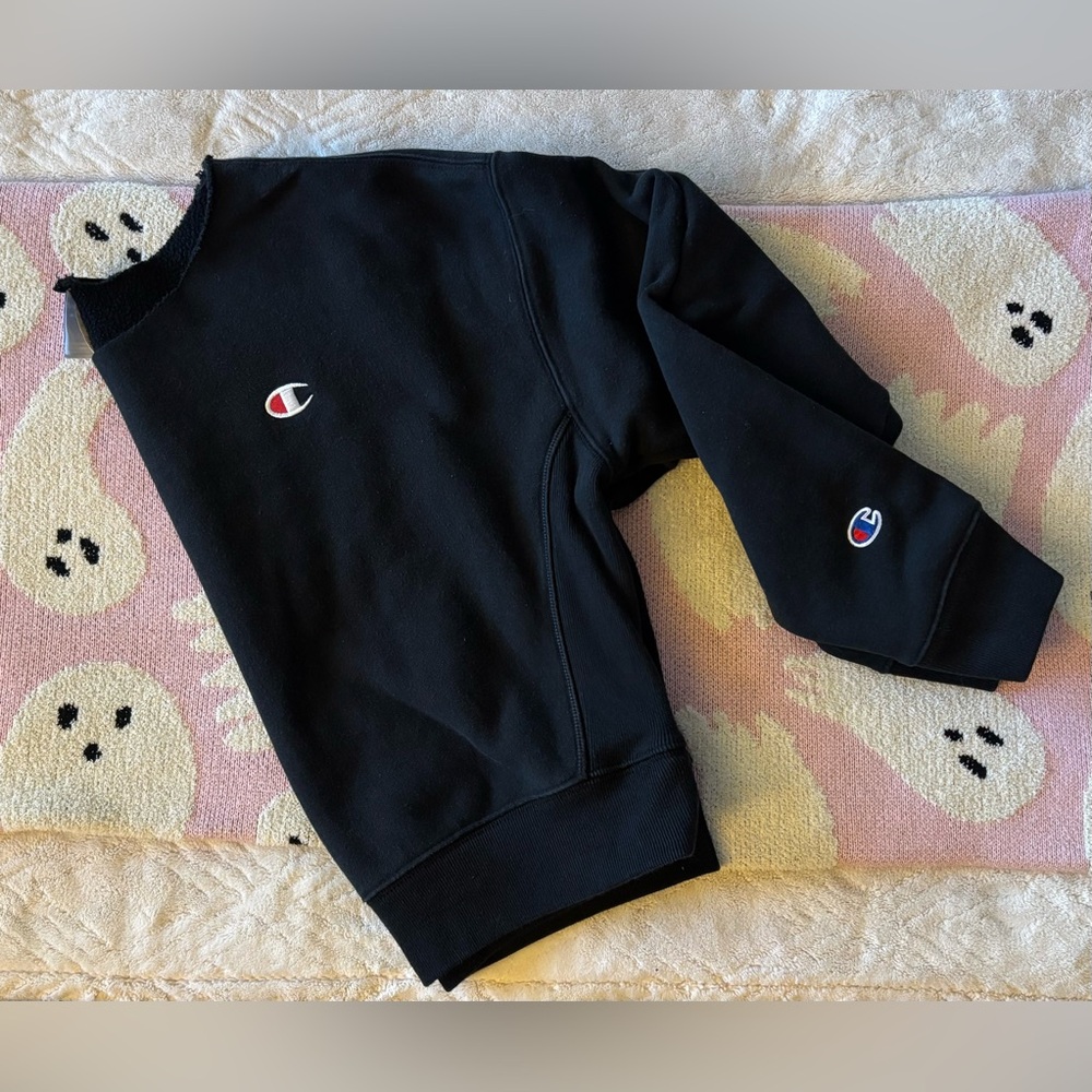 Champion - Retro Reverse Weave Black Pull Over